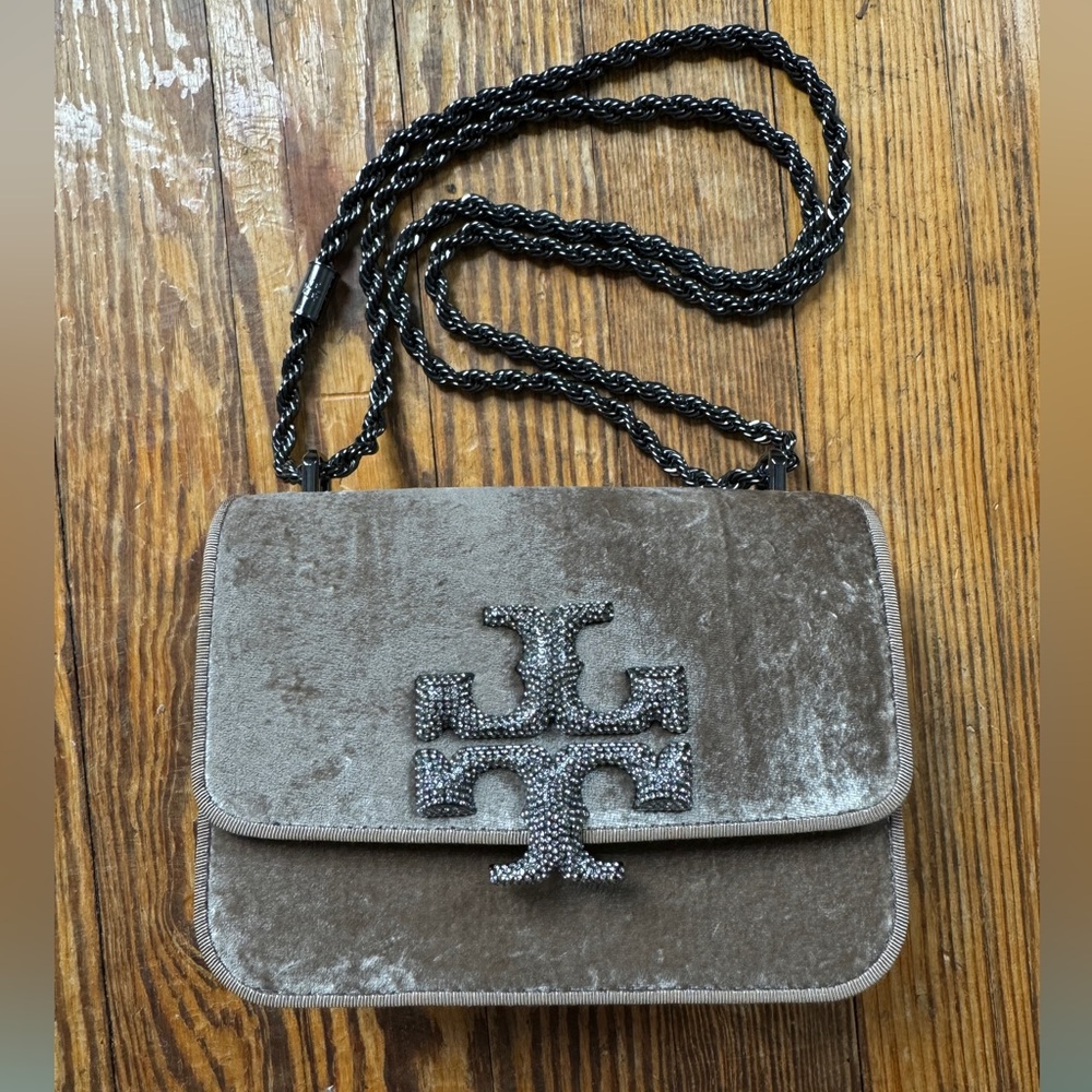 NWPT Tory Burch Eleanor Velvet Flap Bag